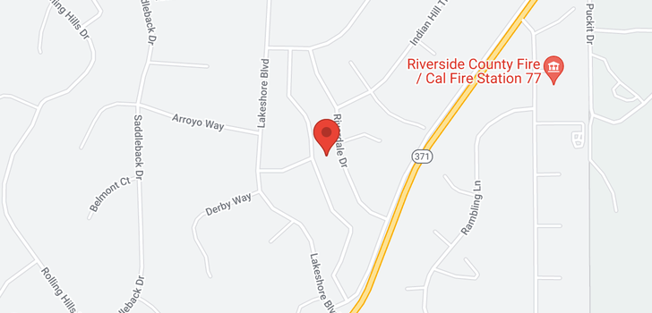 map of Riverdale Aguanga, CA 92536